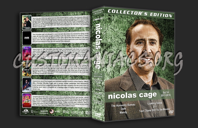 Nicolas Cage Filmography - Set 14 (2017-2018) dvd cover