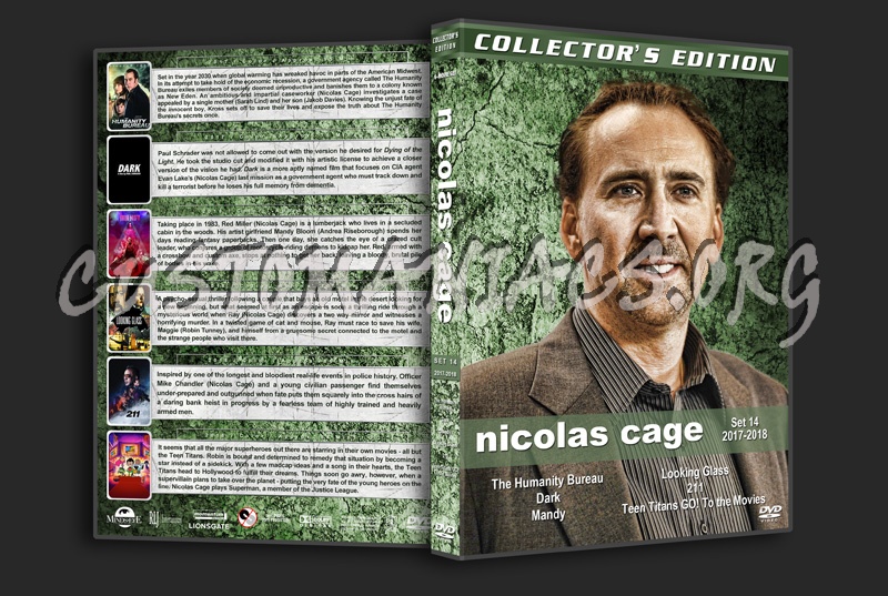 Nicolas Cage Filmography - Set 14 (2017-2018) dvd cover
