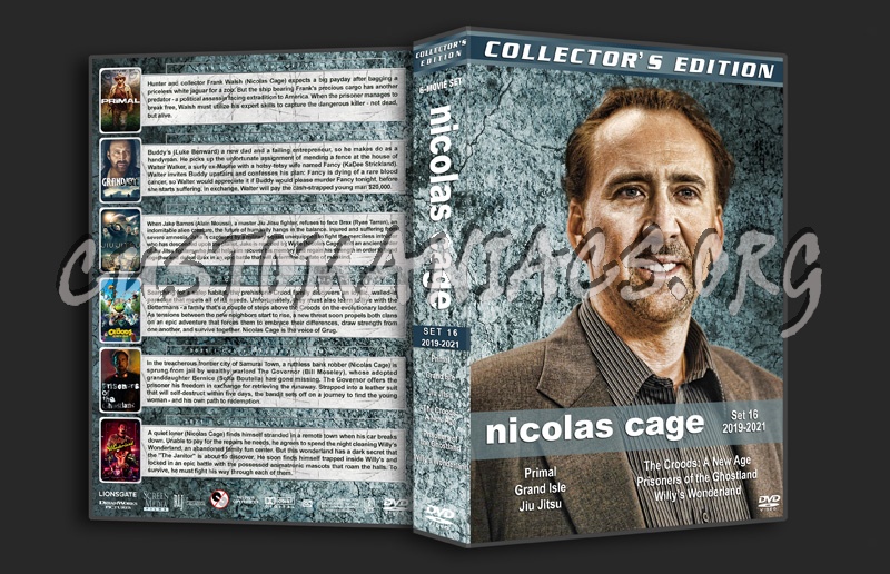 Nicolas Cage Filmography - Set 16 (2019-2021) dvd cover