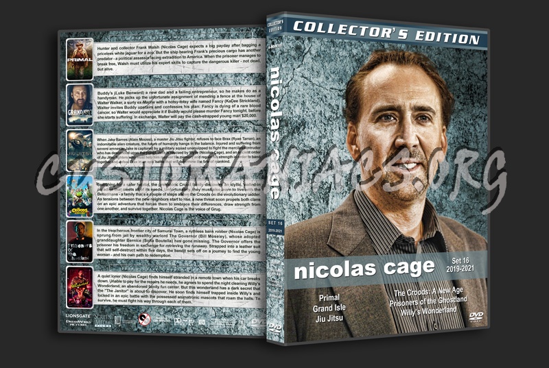 Nicolas Cage Filmography - Set 16 (2019-2021) dvd cover