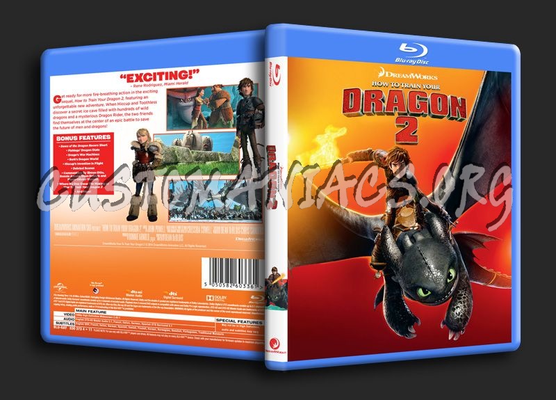 How to Train your Dragon 2 blu-ray cover