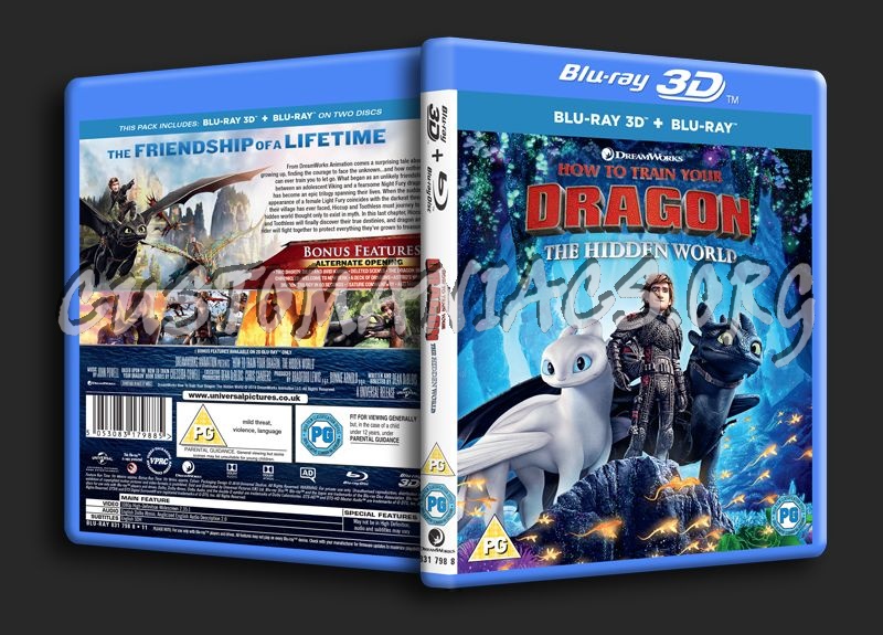 How to Train your Dragon The Hidden World 3D blu-ray cover