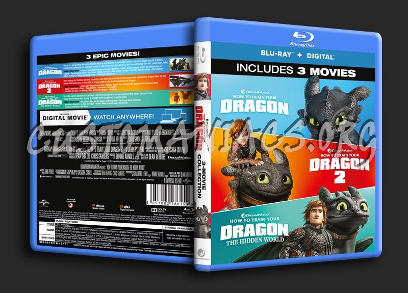 How to Train your Dragon 3-Movie Collection blu-ray cover