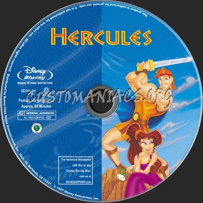 Hercules (1997) blu-ray label