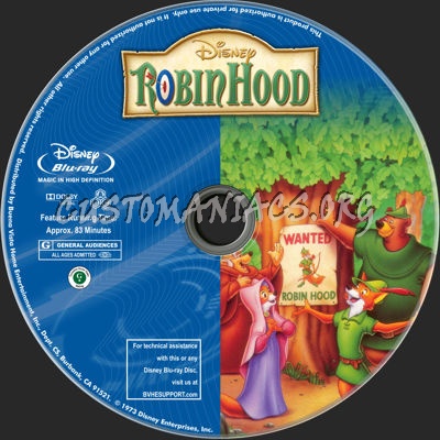 Robin Hood (1973) blu-ray label