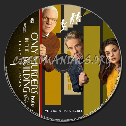 Only Murders In The Building Season 1 dvd label