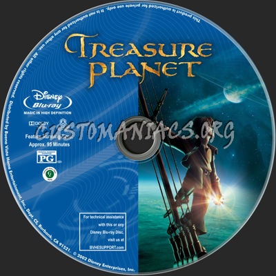 Treasure Planet (2002) blu-ray label