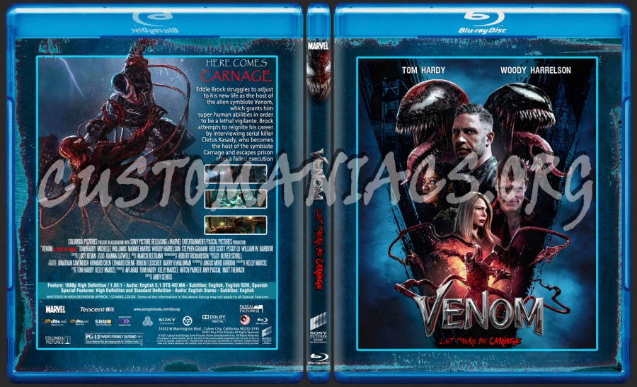 Venom Let There Be Carnage blu-ray cover