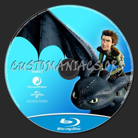 How to Train your Dragon blu-ray label