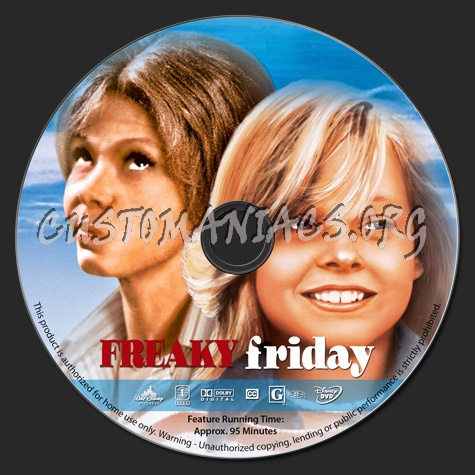 Freaky Friday (1976) dvd label
