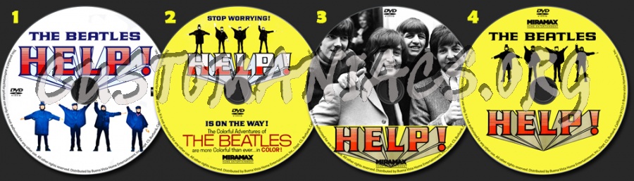 Help The Beatles dvd label