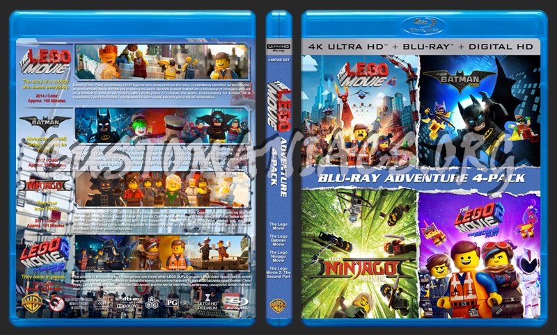 Lego Movie 4-Pack (4K) blu-ray cover