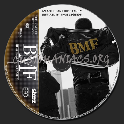BMF Black Mafia Family Season 1 dvd label