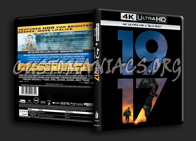 1917 4k UHD blu-ray cover