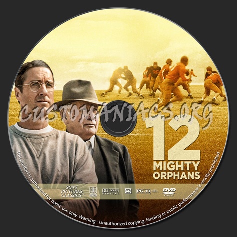 12 Mighty Orphans dvd label