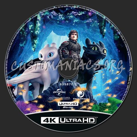 How to Train Your Dragon The Hidden World 4K blu-ray label