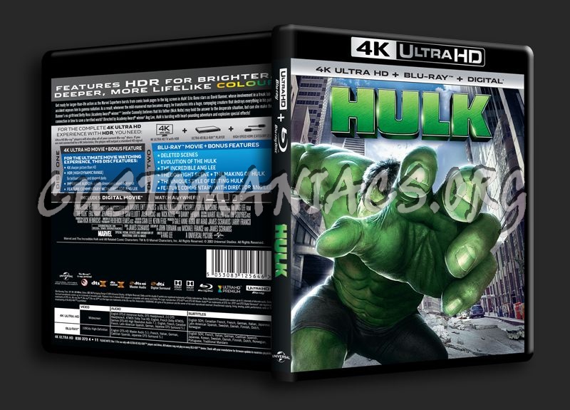 Hulk 4K blu-ray cover