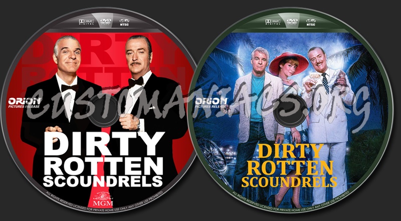 Dirty Rotten Scoundrels (1988) dvd label