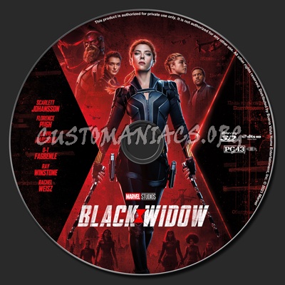 Black Widow (2021) 2D & 3D blu-ray label