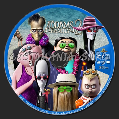The Addams Family 2 blu-ray label