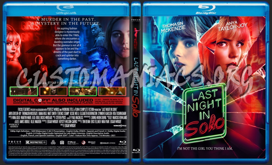 Last Night In Soho blu-ray cover