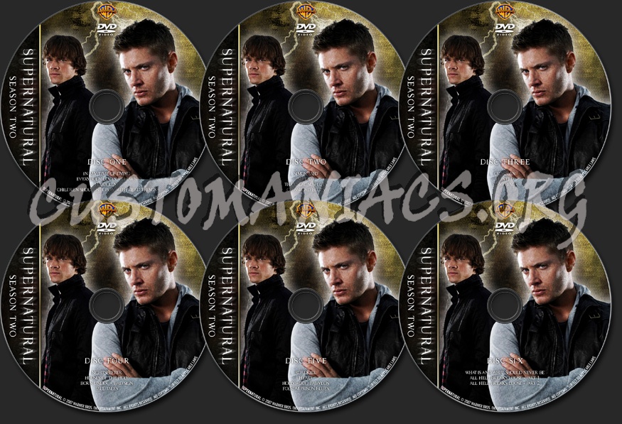 Supernatural Season Two dvd label