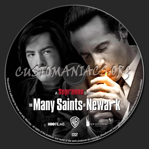 The Many Saints Of Newark dvd label