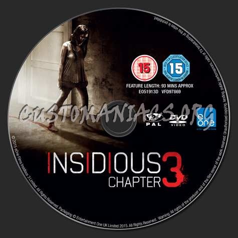 Insidious Chapter 3 dvd label