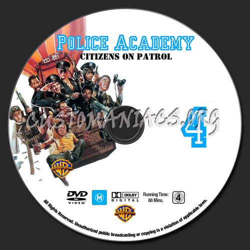 Police Academy 1 - 7 dvd label