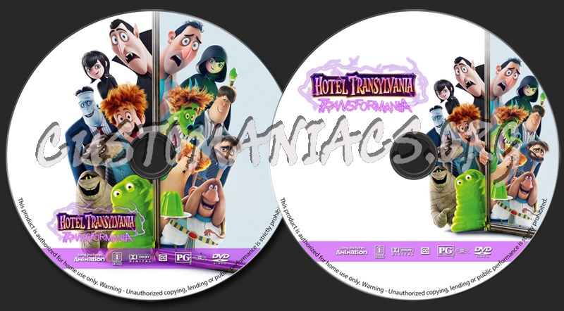 Hotel Transylvania: Transformania dvd label