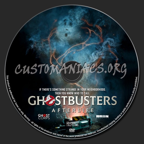 Ghostbusters Afterlife dvd label