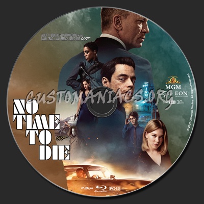 No Time To Die blu-ray label
