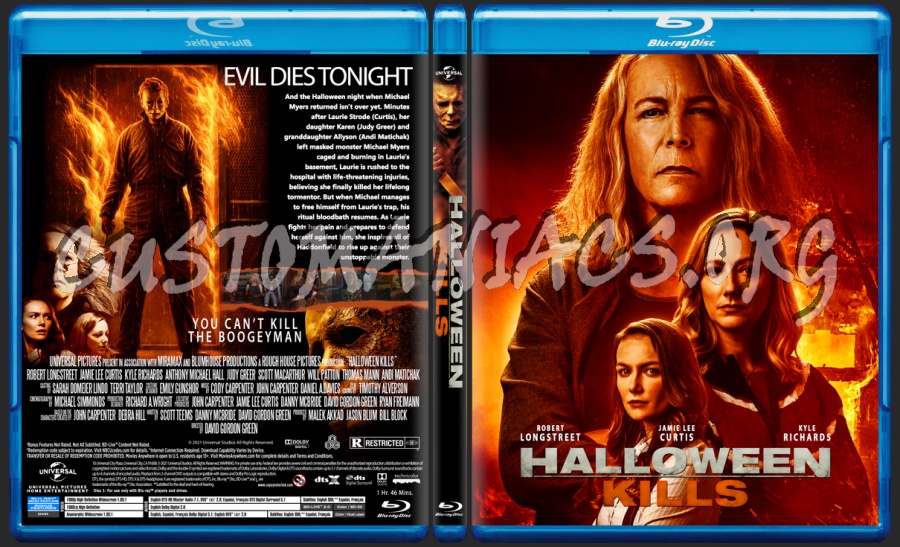 Halloween Kills blu-ray cover