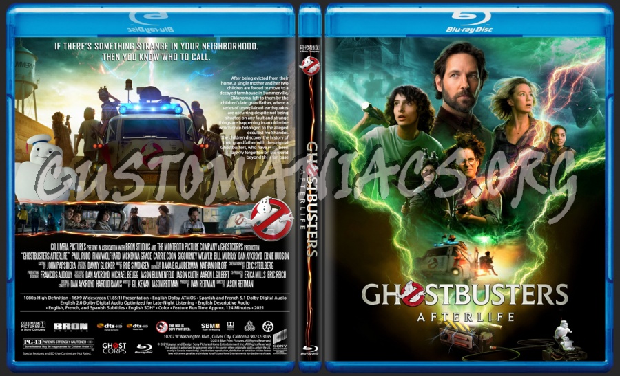 Ghostbusters Afterlife blu-ray cover