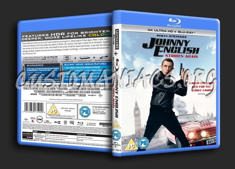 Johnny English Strikes Again 4K blu-ray cover