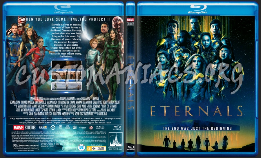 Eternals blu-ray cover
