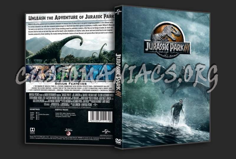 Jurassic Park 3 dvd cover