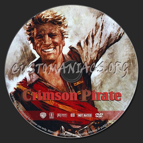 The Crimson Pirate dvd label