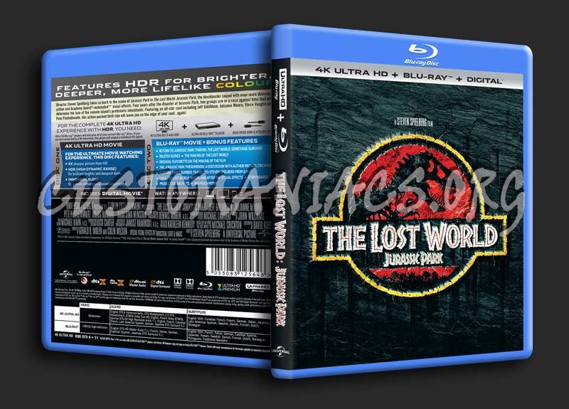 Jurassic Park the Lost World 4K blu-ray cover