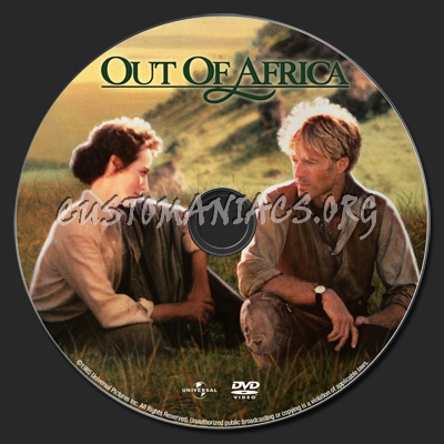 Out Of Africa dvd label