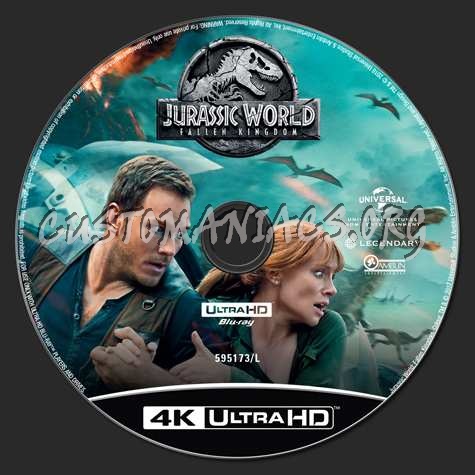 Jurassic World Fallen Kingdom 4K blu-ray label