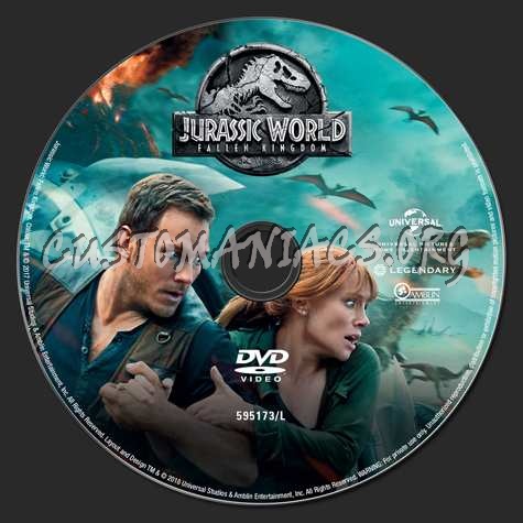 Jurassic World Fallen kingdom dvd label