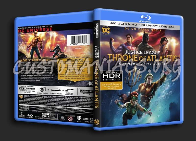 Justice League Throne of Atlantis 4K blu-ray cover