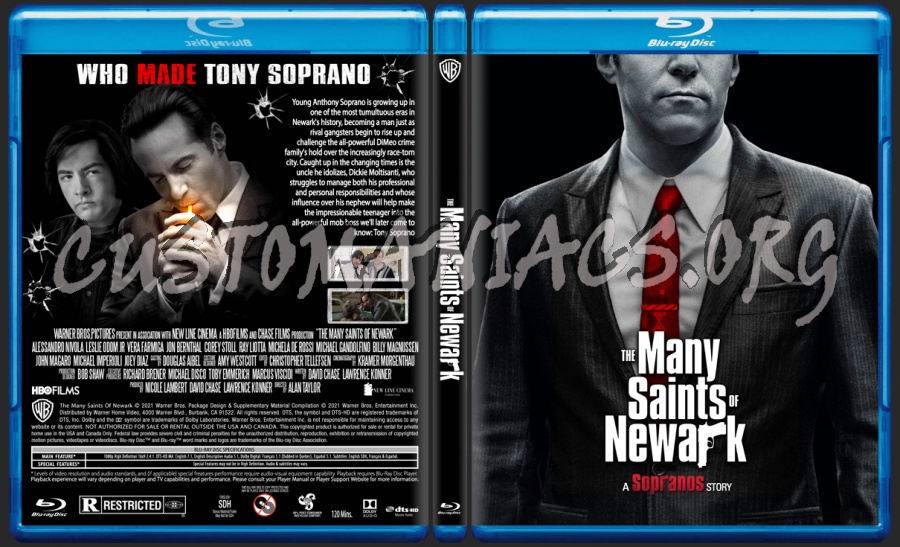 The Many Saints Of Newark blu-ray cover