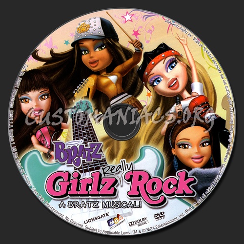 Bratz: Girlz Really Rock dvd label