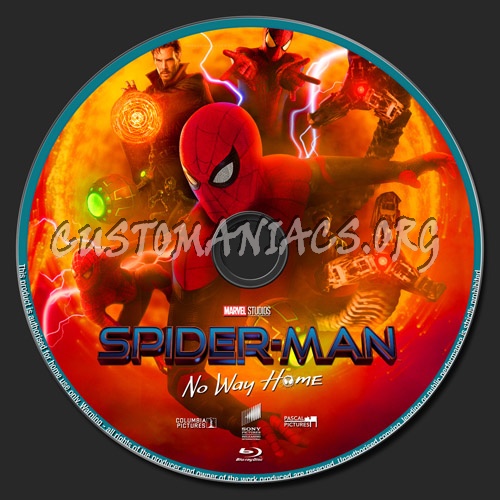 Spider-Man No Way home blu-ray label