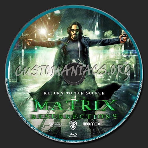 The Matrix Resurrections blu-ray label