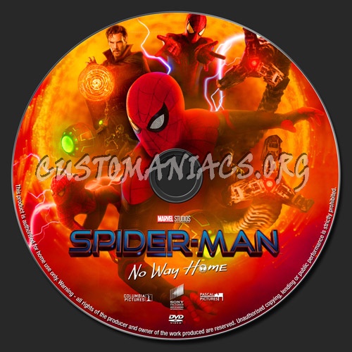 Spider-Man No Way home dvd label