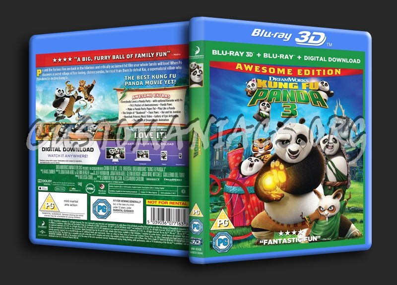 Kung Fu Panda 3 3D blu-ray cover