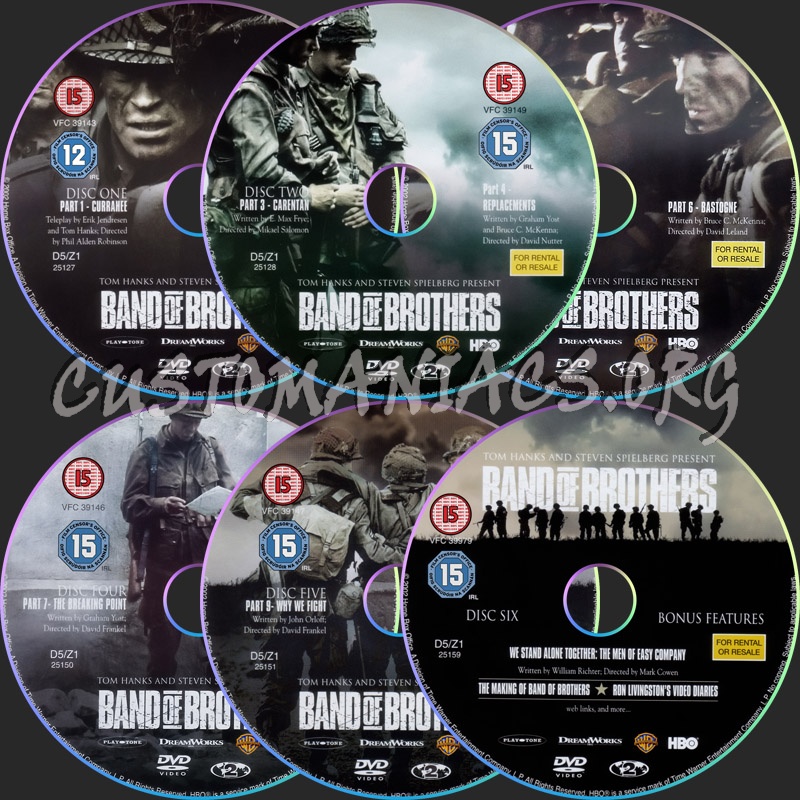 Band of Brothers dvd label